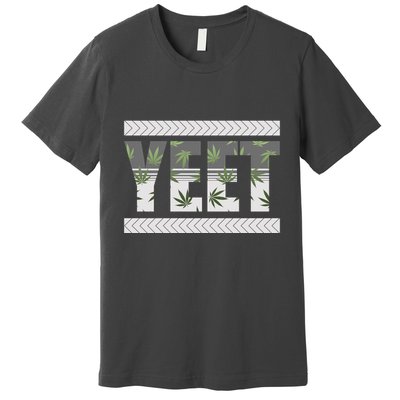 Yeet Meme Cannabis Leaf Pattern Premium T-Shirt