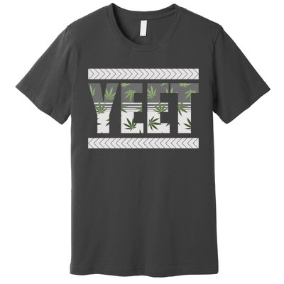 Yeet Meme Cannabis Leaf Pattern Premium T-Shirt