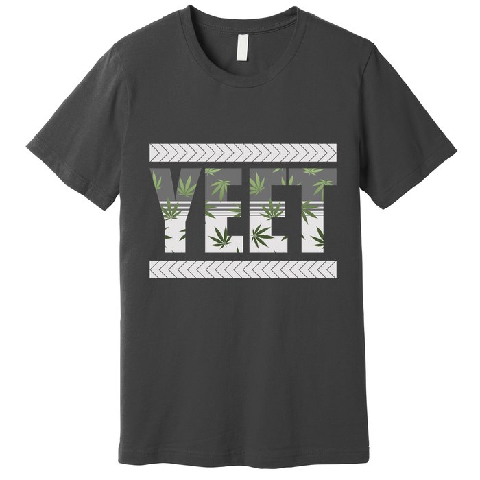 Yeet Meme Cannabis Leaf Pattern Premium T-Shirt