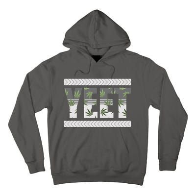 Yeet Meme Cannabis Leaf Pattern Tall Hoodie