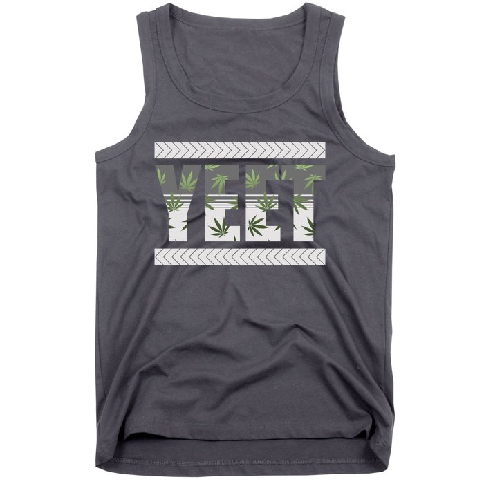 Yeet Meme Cannabis Leaf Pattern Tank Top