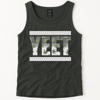 Yeet Meme Cannabis Leaf Pattern Tank Top