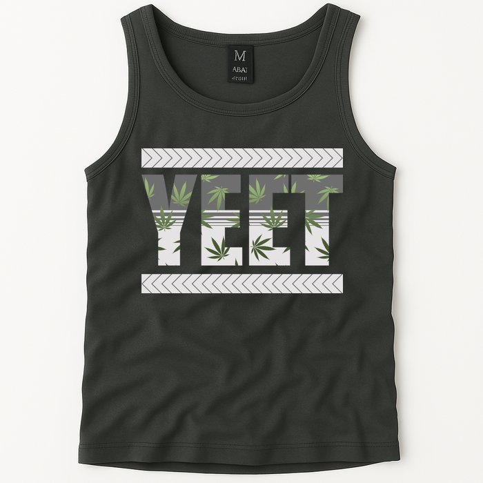 Yeet Meme Cannabis Leaf Pattern Tank Top