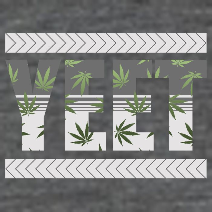 Yeet Meme Cannabis Leaf Pattern Tank Top