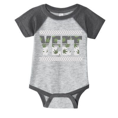 Yeet Meme Cannabis Leaf Pattern Infant Baby Jersey Bodysuit