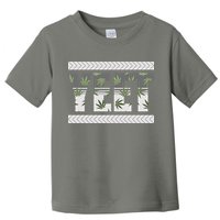 Yeet Meme Cannabis Leaf Pattern Toddler T-Shirt