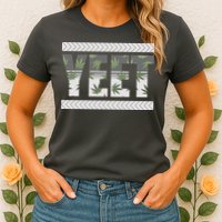 Yeet Meme Cannabis Leaf Pattern Womens T-Shirt