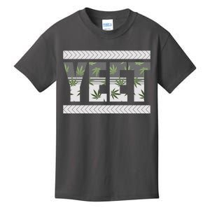 Yeet Meme Cannabis Leaf Pattern Kids T-Shirt