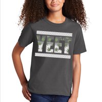 Yeet Meme Cannabis Leaf Pattern Kids T-Shirt