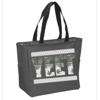Yeet Meme Cannabis Leaf Pattern Zip Tote Bag