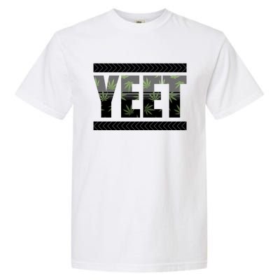 Yeet Meme Cannabis Leaf Pattern Garment-Dyed Heavyweight T-Shirt