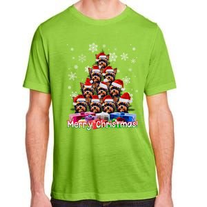 Yorkies Merry Christmas Tree Cute Yorkshire Terrier Xmas Great Gift Adult ChromaSoft Performance T-Shirt