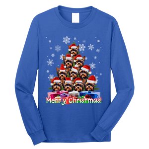 Yorkies Merry Christmas Tree Cute Yorkshire Terrier Xmas Great Gift Long Sleeve Shirt