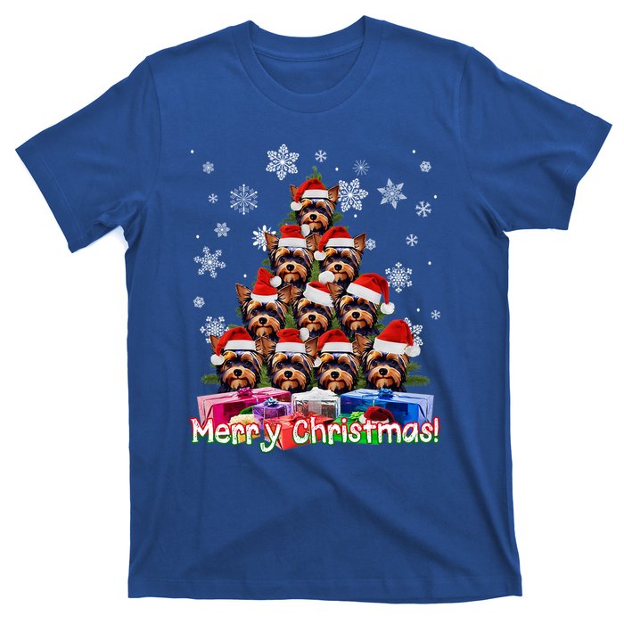 Yorkies Merry Christmas Tree Cute Yorkshire Terrier Xmas Great Gift T-Shirt