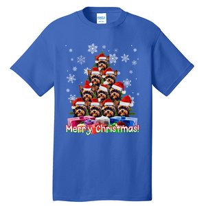 Yorkies Merry Christmas Tree Cute Yorkshire Terrier Xmas Great Gift Tall T-Shirt