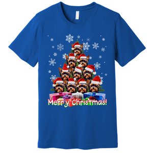 Yorkies Merry Christmas Tree Cute Yorkshire Terrier Xmas Great Gift Premium T-Shirt