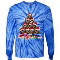 Yorkies Merry Christmas Tree Cute Yorkshire Terrier Xmas Great Gift Tie-Dye Long Sleeve Shirt