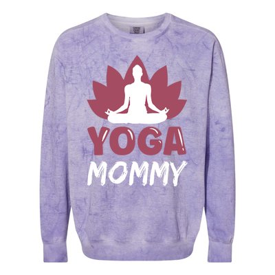 Yoga Mommy Cute Hobby Meditation Lover Mom Mother Mama Gift Colorblast Crewneck Sweatshirt