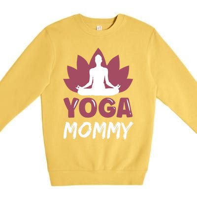 Yoga Mommy Cute Hobby Meditation Lover Mom Mother Mama Gift Premium Crewneck Sweatshirt