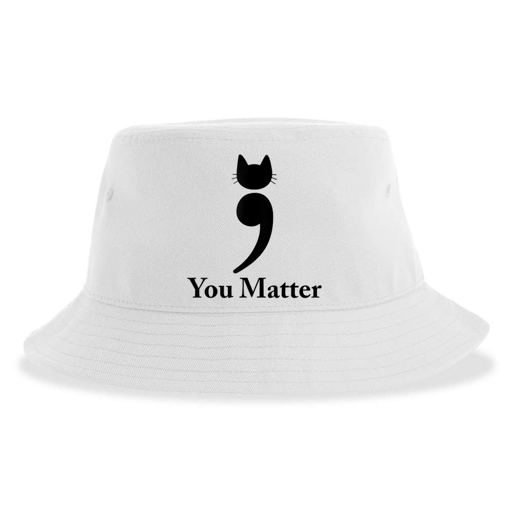 You Matter Cat Suicide Prevention Awareness Be Strong Sustainable Bucket Hat