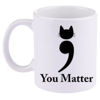 You Matter Cat Suicide Prevention Awareness Be Strong 11oz C Handle Ceramic Mug