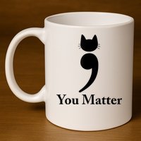 You Matter Cat Suicide Prevention Awareness Be Strong 11oz C Handle Ceramic Mug