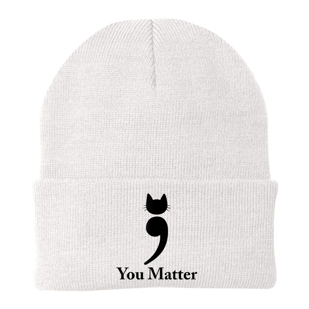 You Matter Cat Suicide Prevention Awareness Be Strong Beanie
