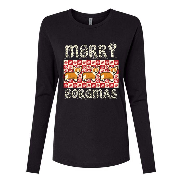 Yule Merry Corgmas Xmas Dog Breed Design Corgi Dogs Womens Cotton Relaxed Long Sleeve T-Shirt