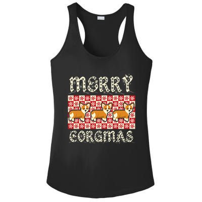 Yule Merry Corgmas Xmas Dog Breed Design Corgi Dogs Ladies PosiCharge Competitor Racerback Tank