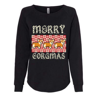 Yule Merry Corgmas Xmas Dog Breed Design Corgi Dogs Womens California Wash Sweatshirt