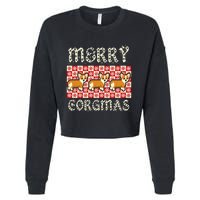 Yule Merry Corgmas Xmas Dog Breed Design Corgi Dogs Cropped Pullover Crew