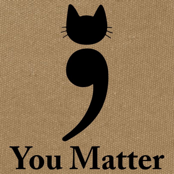 You Matter Cat Suicide Prevention Awareness Be Strong Cotton Canvas Backpack