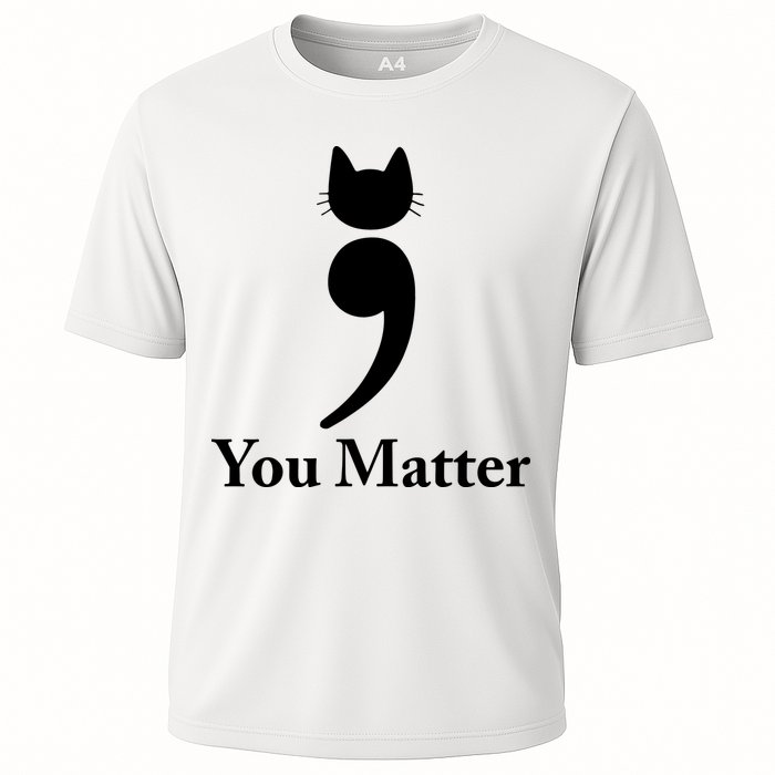 You Matter Cat Suicide Prevention Awareness Be Strong Cooling Performance Crew T-Shirt