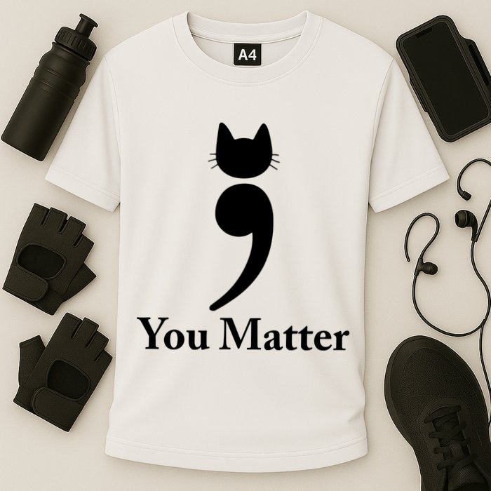 You Matter Cat Suicide Prevention Awareness Be Strong Cooling Performance Crew T-Shirt