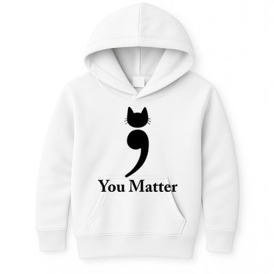 You Matter Cat Suicide Prevention Awareness Be Strong Kids Hoodie