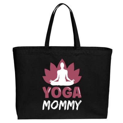 Yoga Mommy Cute Hobby Meditation Lover Mom Mother Mama Funny Gift Cotton Canvas Jumbo Tote