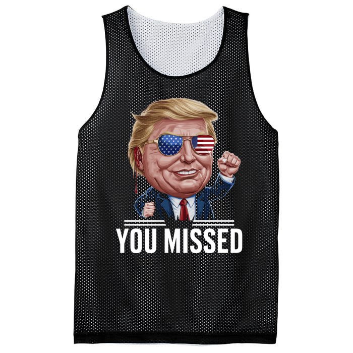 You Missed Donald Trump Mesh Reversible Basketball Jersey Tank