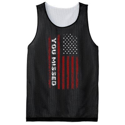 You Missed Donald Trump 2024 Mesh Reversible Basketball Jersey Tank