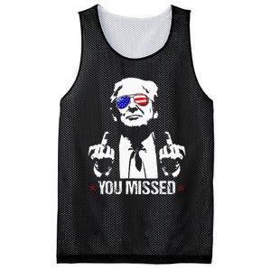 You Missed Donald Trump Funny Pro Trump 2024 Mesh Reversible Basketball Jersey Tank