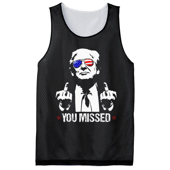 You Missed Donald Trump Funny Pro Trump 2024 Mesh Reversible Basketball Jersey Tank