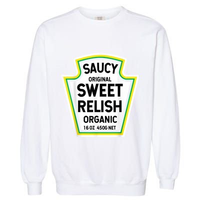 Yellow Mustard DIY Halloween Costume Matching Group Mustard Funny Ketchup Garment-Dyed Sweatshirt