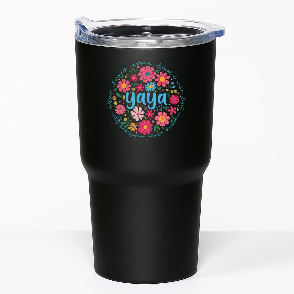 Yaya Mothers Day For Grandma Wildflower Floral Women Tumbler