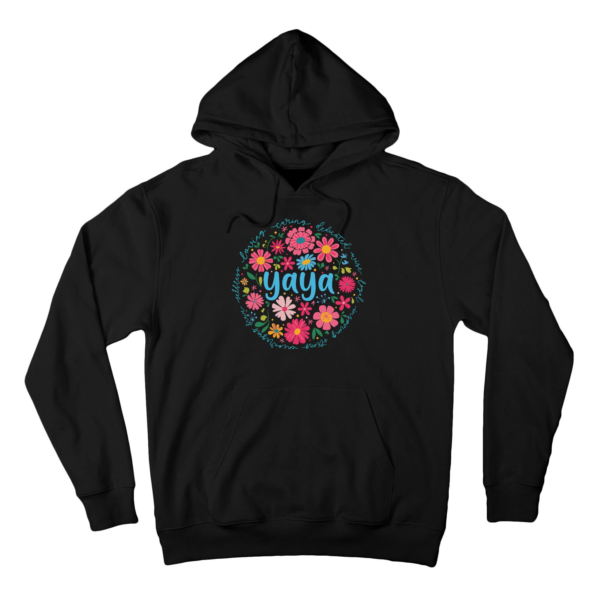 Yaya Mothers Day For Grandma Wildflower Floral Women Tall Hoodie