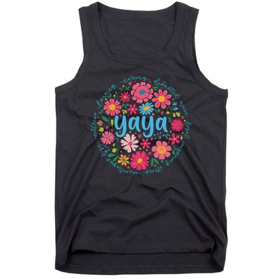 Yaya Mothers Day For Grandma Wildflower Floral Women Tank Top