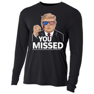 You Missed Donald Trump Fight Fighting Fighters Supporters Americans Cooling Performance Long Sleeve Crew