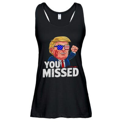 You Missed Donald Trump Ladies Essential Flowy Tank