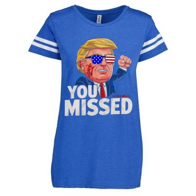 You Missed Donald Trump Enza Ladies Jersey Football T-Shirt