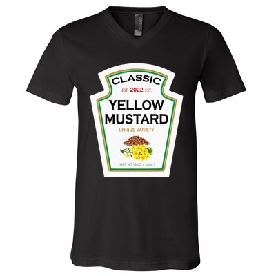 Yellow Mustard Diy Halloween Costume Matching Group Mustard V-Neck T-Shirt