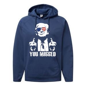 You Missed Donald Trump 2024 Finger Usa United States Presidential Election Performance Fleece Hoodie