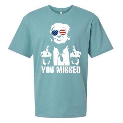 You Missed Donald Trump 2024 Finger Usa United States Presidential Election Sueded Cloud Jersey T-Shirt